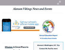 Tablet Screenshot of alansonvikings.net